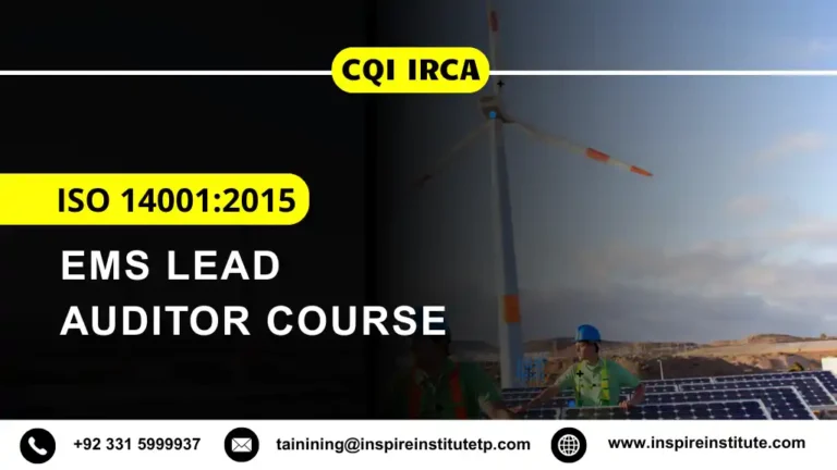 CQI IRCA ISO 140012015 EMS Lead Auditor
