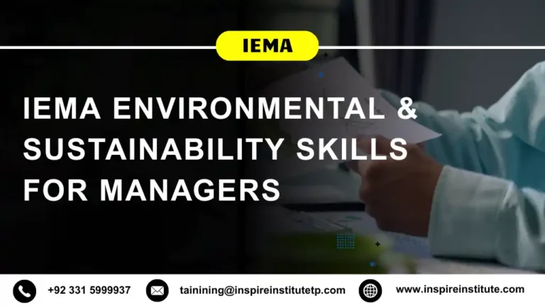 IEMA Environmental & Sustainability skills for Managers