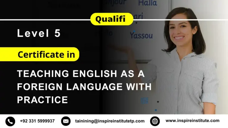 Qualifi Level 5 Certificate in Teaching English as a Foreign Language with Practice