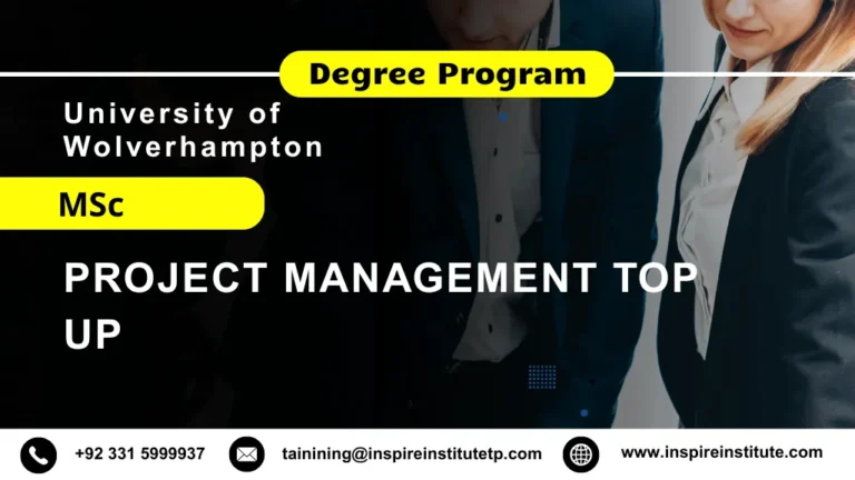 University of Wolverhampton MSc in Project Management Top Up (06 months) 