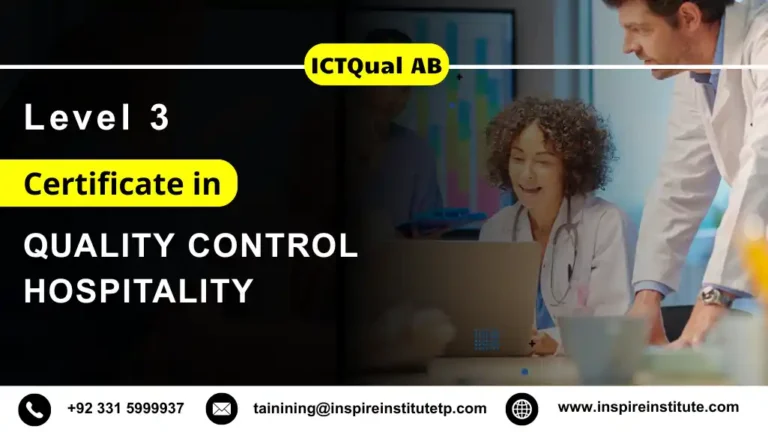 ICTQual AB Level 3 Certificate in Quality Control Hospitality