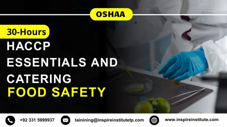 OSHAA 30-Hours HACCP Essentials and Catering Food Safety
