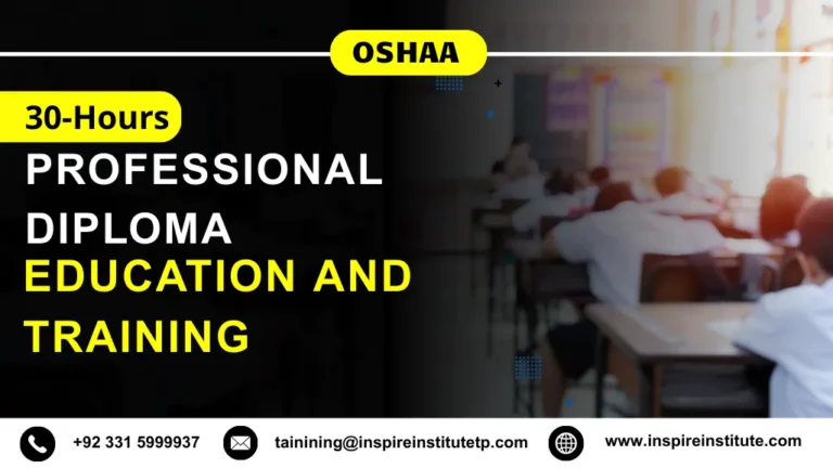 OSHAA 30-Hours Professional Diploma in Education and Training