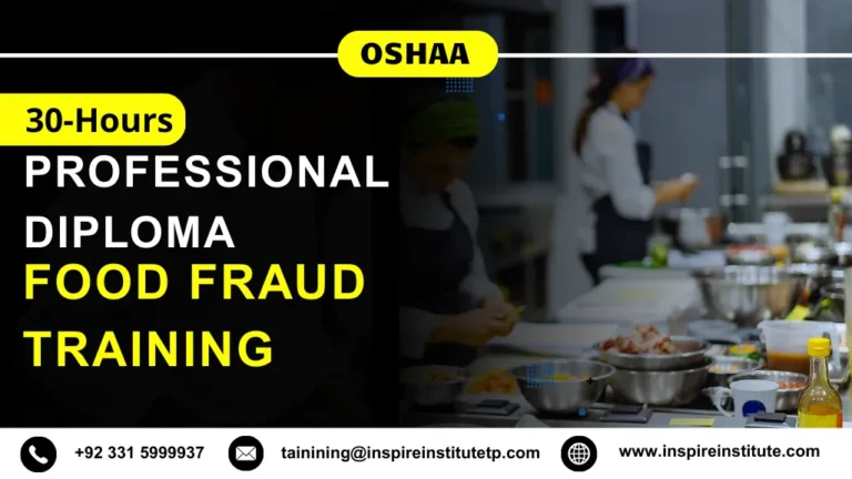 OSHAA 30-Hours Professional Diploma in Food Fraud Training