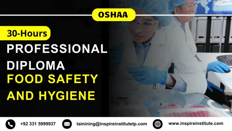 OSHAA 30-Hours Professional Diploma in Food Safety and Hygiene