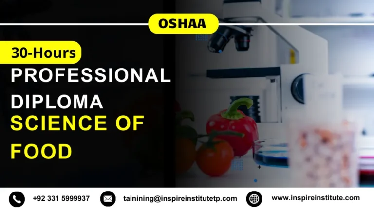 OSHAA 30-Hours Professional Diploma in Science of Food