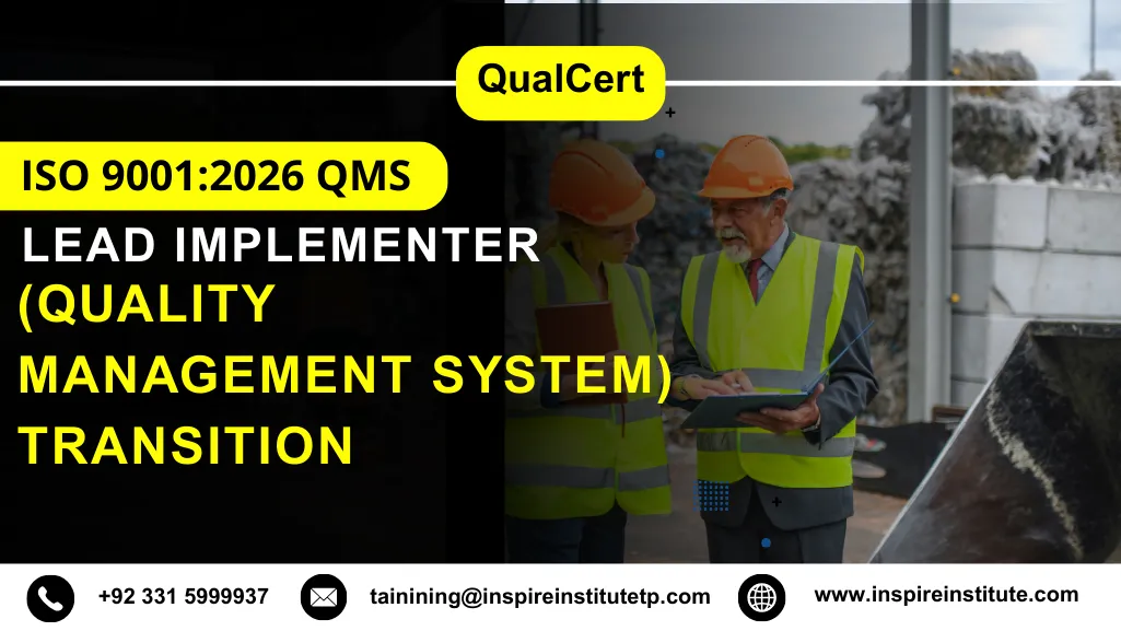 QualCert ISO 9001:2026 QMS (Quality Management System) Transition Lead Implementer Course