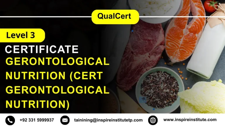 QualCert Level 3 Certificate in Gerontological Nutrition (Cert Gerontological Nutrition)