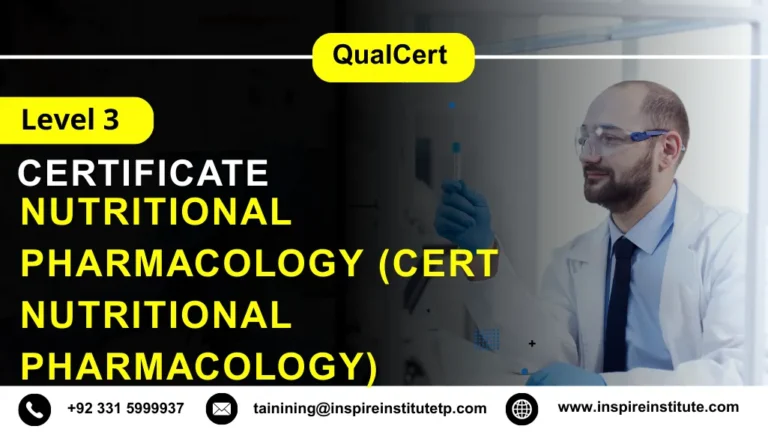 QualCert Level 3 Certificate in Nutritional Pharmacology (Cert Nutritional Pharmacology)