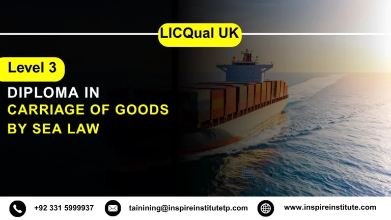 LICQual UK Level 3 Diploma in Carriage of Goods by Sea Law