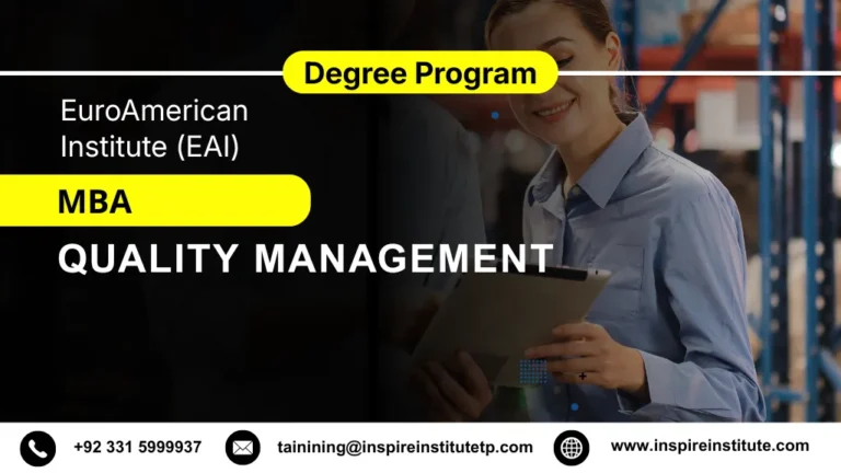 Master of Business Administration (MBA) in Quality Management