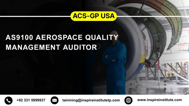 ACS-GP USA AS9100 Aerospace Quality Management Auditor 3 ACS-GP USA AS9100 Aerospace Quality Management Auditor