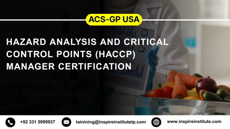 ACS-GP USA HACCP Manager Certification 6 ACS-GP USA HACCP Manager Certification