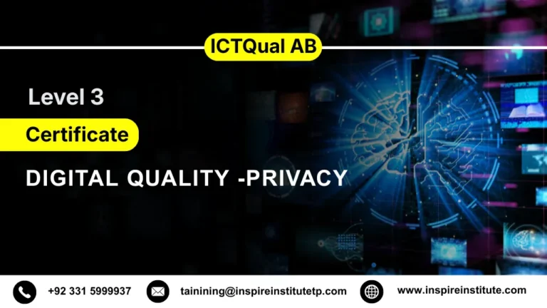 ICTQual AB Level 3 Certificate in Digital Quality -Privacy