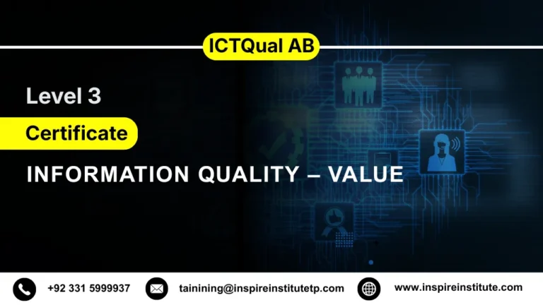 ICTQual AB Level 3 Certificate in Information Quality – Value