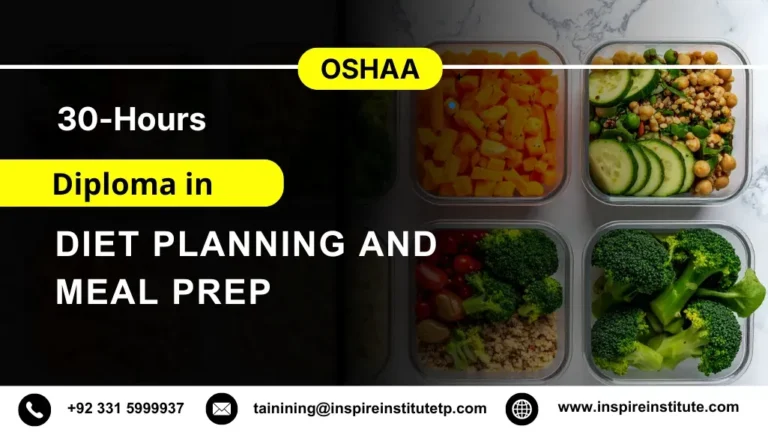 OSHAA 30-Hours Advance Diploma in Diet Planning and Meal Prep