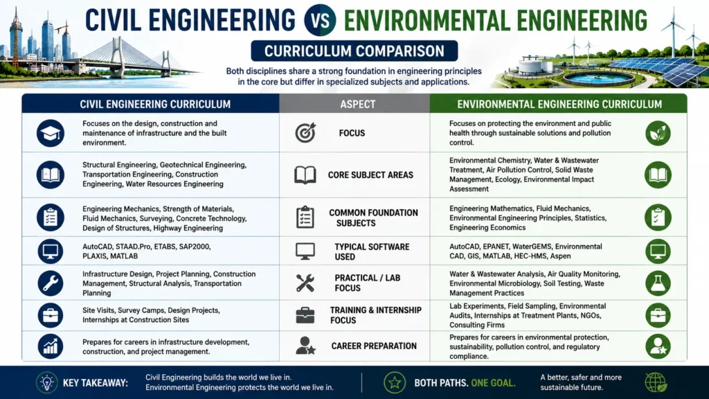 What Is the Difference Between Civil Engineering and Environmental Engineering?Which engineering field is better in 2026? 1 Civil vs Environmental Engineering comparison 3