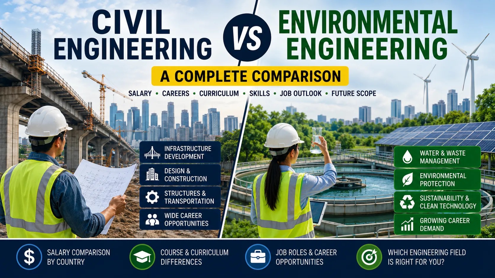 What Is the Difference Between Civil Engineering and Environmental Engineering?Which engineering field is better in 2026? 1 What Is the Difference Between Civil Engineering and Environmental Engineering?Which engineering field is better in 2026?