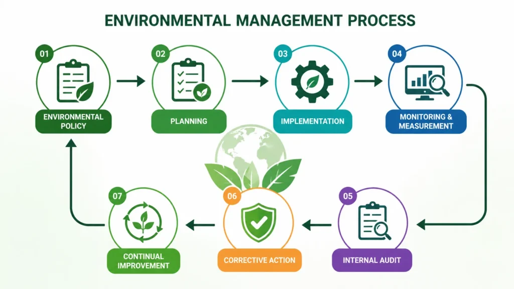 What Is Environmental Management? A Complete Guide to Principles, Benefits, and Sustainability 1 Environmental management process diagram