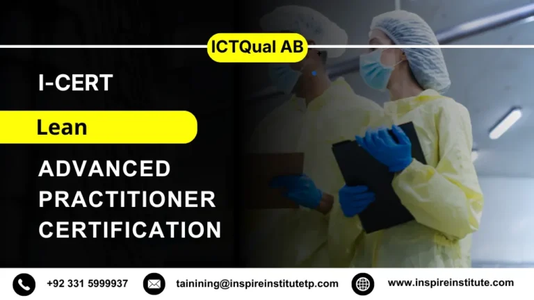 I-CERT Lean Advanced Practitioner Certification 5 I-CERT Lean Advanced Practitioner Certification