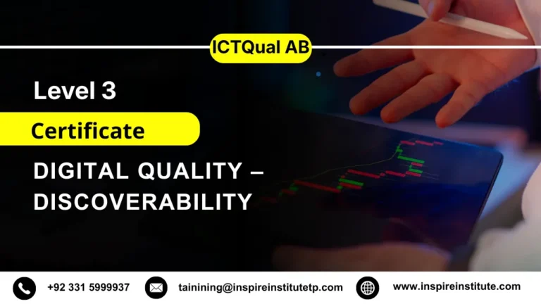 ICTQual AB Level 3 Certificate in Digital Quality – Discoverability