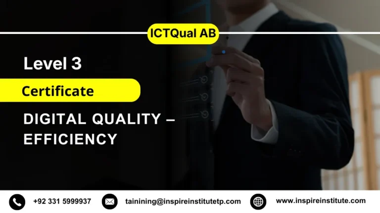 ICTQual AB Level 3 Certificate in Digital Quality – Efficiency