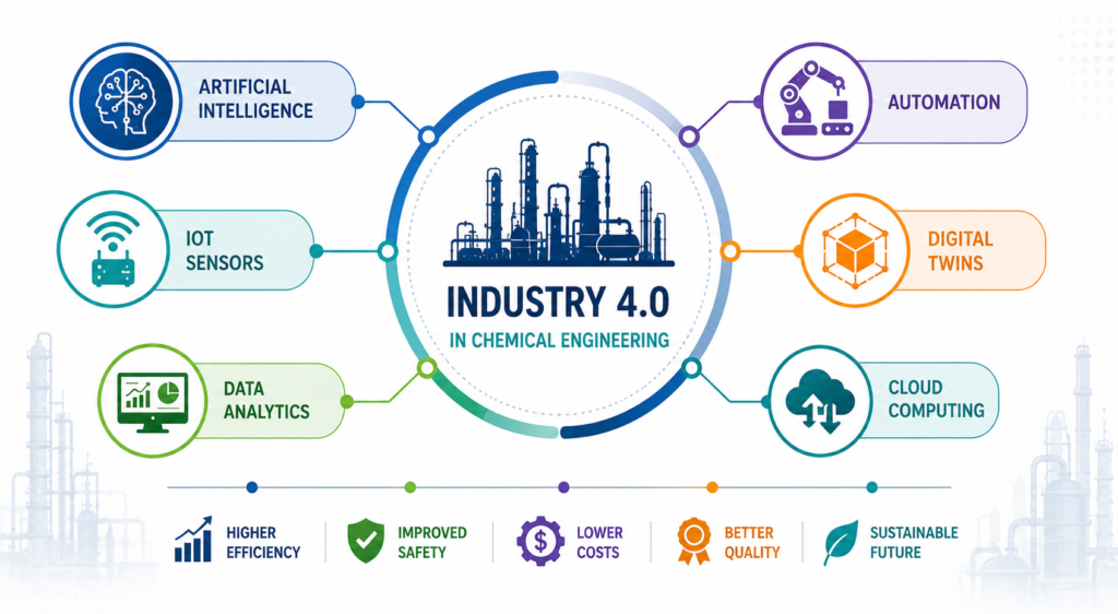 Industry 4.0 in chemical engineering infographic 1